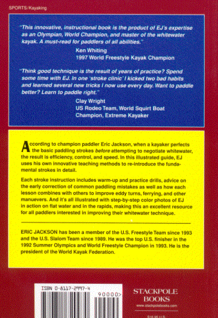 Back Cover -Whitewater Paddling: Strokes & Concepts